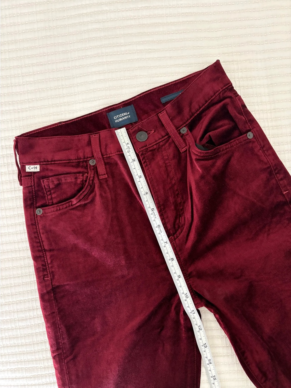 Citizens of Humanity Burgundy Velvet Jeans